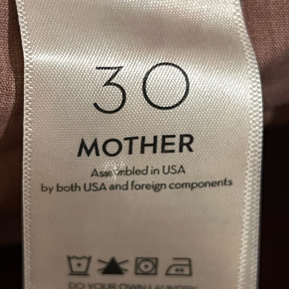 Mother Women’s jeans size 30 brown orange corduroy straight leg tomcat jeans 90s - Picture 12 of 13